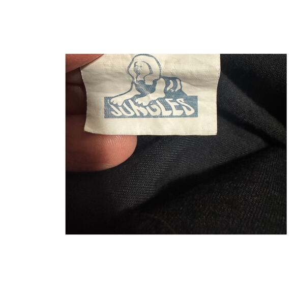 Jungles Black Waterfall Camp Shirt Modern Escapism Lyocell Button-Up (L) - Picture 5 of 6